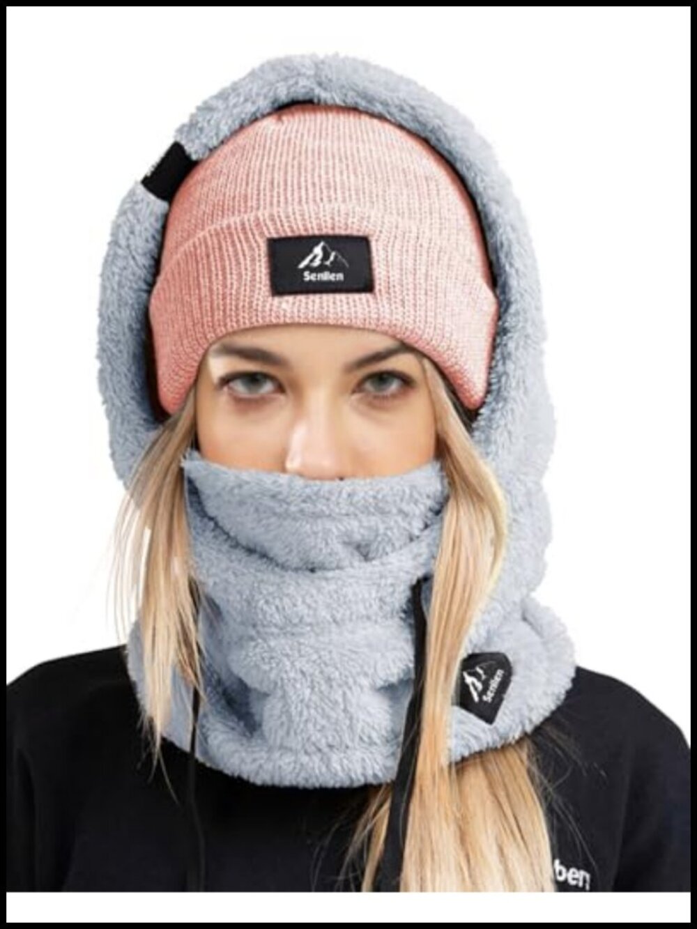 Fleece Balaclava Ski Mask Winter Thermal Sherpa Hood Windproof Adjustable